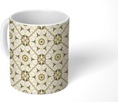 Mok - Koffiemok - Patronen - Vintage - Goud - Mokken - 350 ML - Beker - Koffiemokken - Theemok