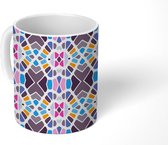 Mok - Koffiemok - Caleidoscoop - Geometrie - Retro - Patronen - Mokken - 350 ML - Beker - Koffiemokken - Theemok