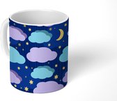 Mok - Koffiemok - Sterren - Wolken - Patronen - Mokken - 350 ML - Beker - Koffiemokken - Theemok