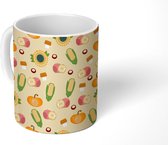 Mok - Koffiemok - Patroon - Eten - Pompoen - Mokken - 350 ML - Beker - Koffiemokken - Theemok