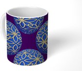 Mok - Koffiemok - Patronen - Kerst - Bloemen - Mokken - 350 ML - Beker - Koffiemokken - Theemok