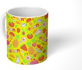 Mok - Koffiemok - Patroon - Eten - Vegan - Mokken - 350 ML - Beker - Koffiemokken - Theemok