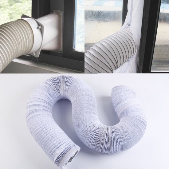 100mm Flexibele Luchtslang voor Afzuigkap, Airconditioning, Afzuigkap, Wasdroger - 6m Uitlaatslang - Ventilatiekanalen - PVC