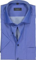 ETERNA comfort fit overhemd - twill met korte mouw - jeansblauw (contrast) - Strijkvrij - Boordmaat: 50