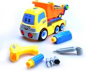 Constructiespeelgoed DIY Vrachtwagen - DIY Vrachtwagen Speelgoed - DIY 2D/3D-puzzel uitstekend voor de hand-oogcoördinatie - Speelgoedgereedschapskoffer