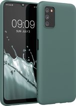 kwmobile telefoonhoesje voor Samsung Galaxy A03s - Hoesje voor smartphone - Back cover in blauwgroen