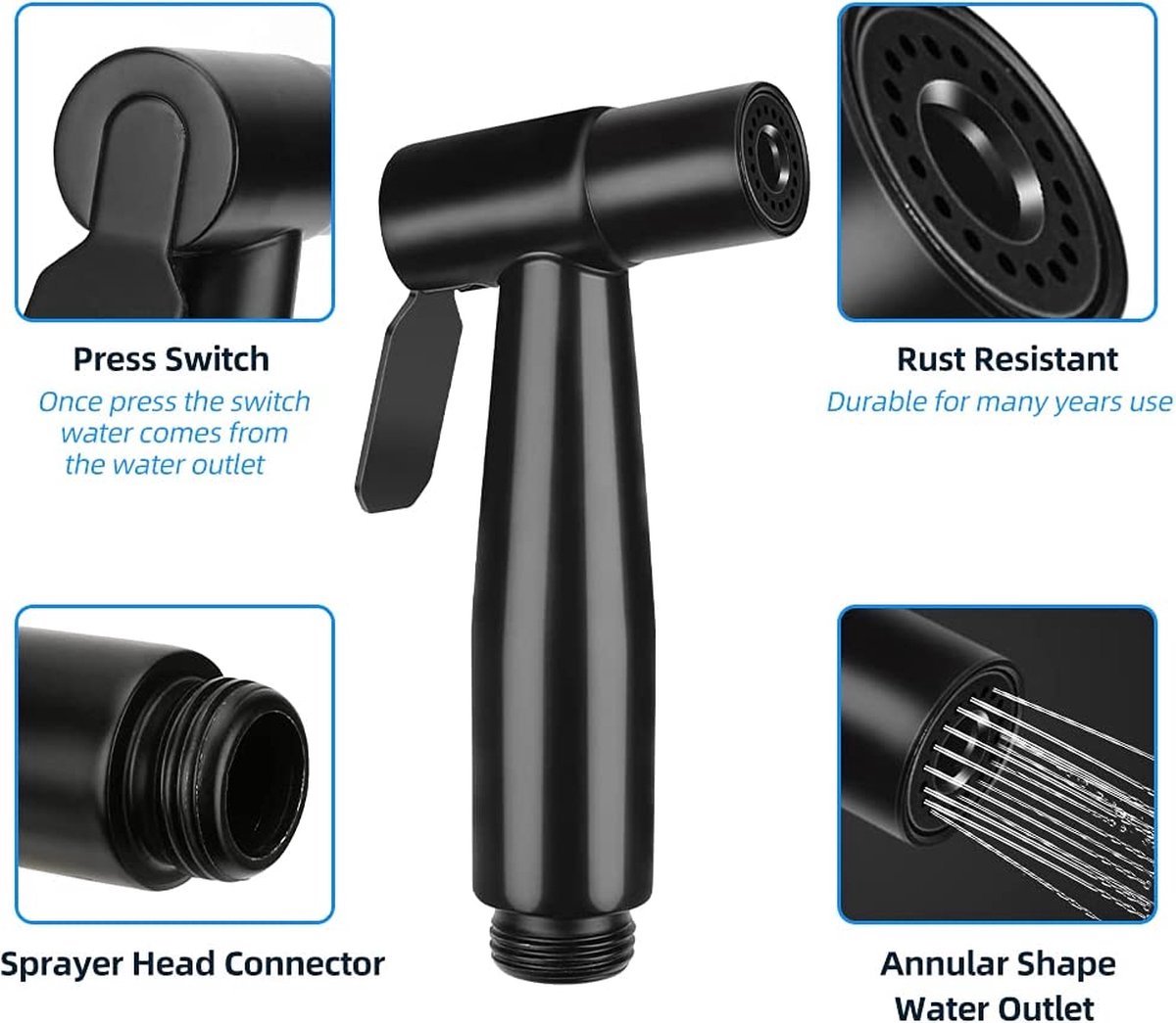 Shattaf Douche Handbediende bidetspray voor toilet, met Shattaf Douche Handbediende bidetspray voor toilet, met