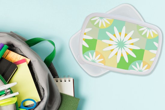 Boîte à Pain Wit - Lunch Box - Boîte à Pain - Fleurs - Été - Motifs - 18x12x6 cm - Adultes