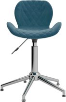 Eetkamerstoelen draaibaar 2 st fluweel blauw