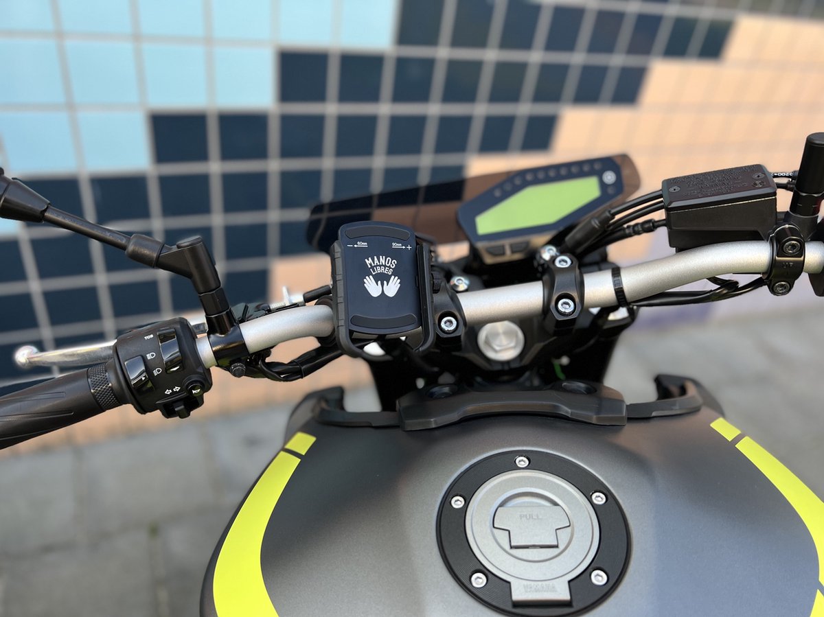 Telefoonhouder voor Scooter - Motor - MANOS LIBRES - MODEL M - Windscherm Bevestiging - Universeel - Zwart - Piaggio - Vespa - Zip – foto 2