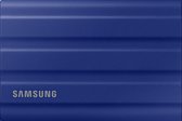 Samsung Portable T7 Shield - Externe SSD - USB C 3.2 - Inclusief USB C en USB A kabel - Geschikt voor iPhone 15 - 1 TB - Blauw