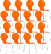 CLP Diego Set van 16 bezoekersstoelen oranje
