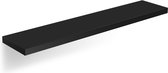 Casaria Wandplank Zwevend Hout met Bevestiging 15kg Belastbaar Zwart 110 cm