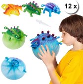 12 stuks Jelly Balloon Dinosaurus - ballon - 23 cm opgeblazen - herbruikbaar