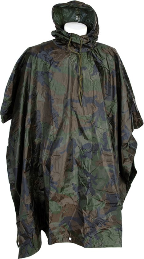 Fostex Poncho Zwaar Woodland - camouflage