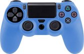 Mobigear Hoesje geschikt voor Dun Playstation 4 controller Hoesje Flexibel Siliconen | Mobigear Classic - Blauw