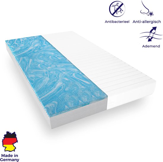 Träumegut24 AquaFlex 7-zone matras 120x200 cm | H2&H3 | Ergonomisch koudschuim matras | Hypoallergeen & antibacterieel | Afneembare en wasbare tijk Träumegut24 AquaFlex 7-zone matras 120x200 cm | H2&H3 | Ergonomisch koudschuim matras | Hypoallergeen & antibacterieel | Afneembare en wasbare tijk