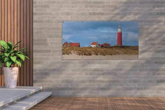 Décoration murale extérieur Phare aux Pays- Nederland - 160x80 cm - Toile de jardin - Affiche extérieure
