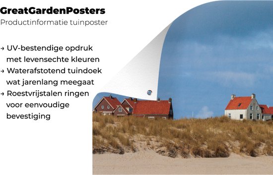 Décoration murale extérieur Phare aux Pays- Nederland - 160x80 cm - Toile de jardin - Affiche extérieure