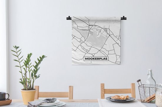 Tapisserie - Tapisserie - Carte - Carte - Plan de la ville - Mookerplas - 60x60 cm - Tapisserie