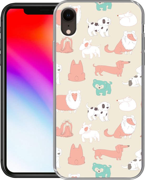 Coque iPhone XR - Motif - Chien - Puppy - Garçons - Filles - Enfants - Kids - Coque de téléphone en Siliconen