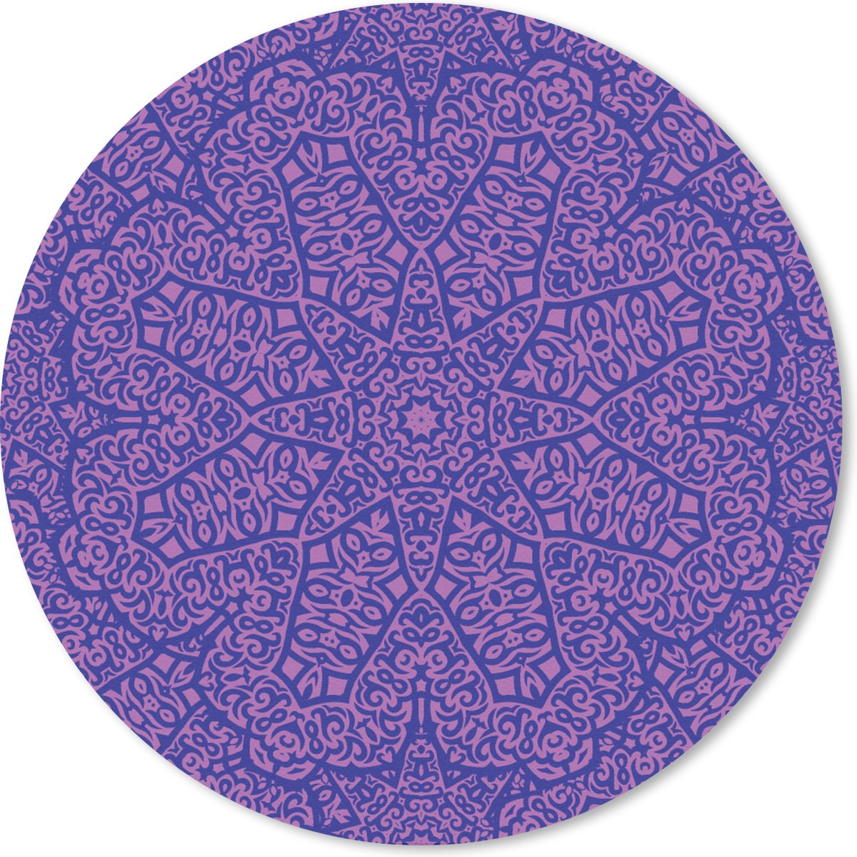 Muismat rond 40x40 cm - Mousepad Mandala - Design - Abstract - Bohemian - Ronde muismatten