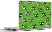 Laptop sticker - 10.1 inch - Koe - Vleugels - Patronen - Kind - 25x18cm - Laptopstickers - Laptop skin - Cover