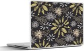 Laptop sticker - 15.6 inch - Abstract - Bloemen - Patronen - 36x27,5cm - Laptopstickers - Laptop skin - Cover