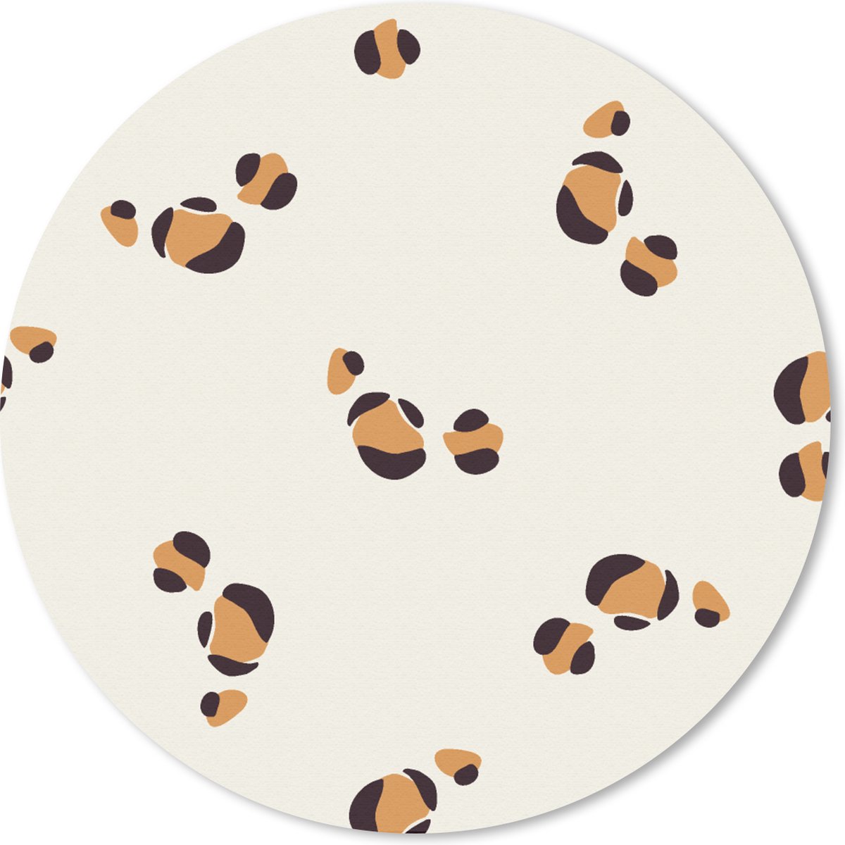 Muismat rond 30x30 cm - Mousepad Panter - Pastel - Dieren - Patronen - Ronde muismatten