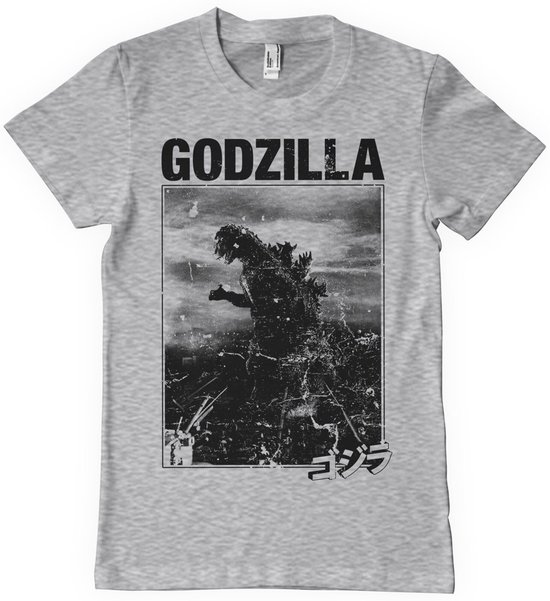 Godzilla Vintage T-Shirt Heathergrey-S