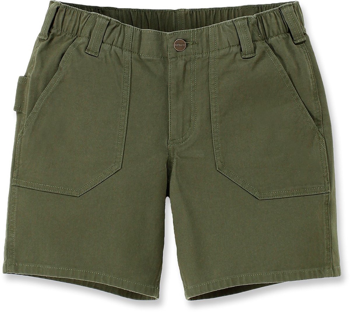 Carhartt RUGGED FLEX CANVAS WORK SHORT Dames Short Basil Donkergroen