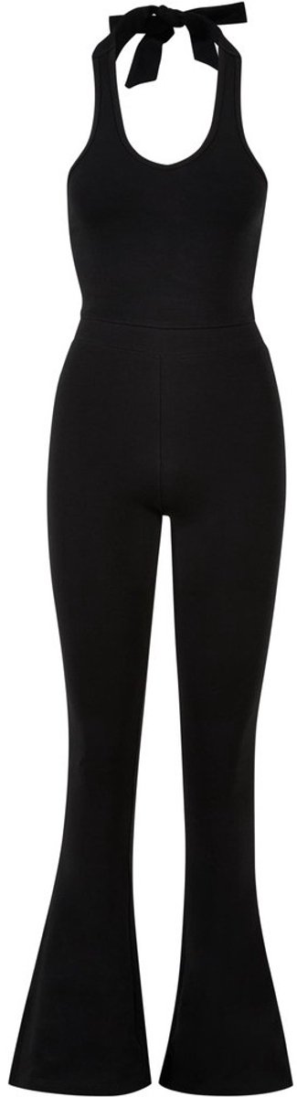 Urban Classics Stretch Interlock Neckholder Jumpsuit 5XL Zwart