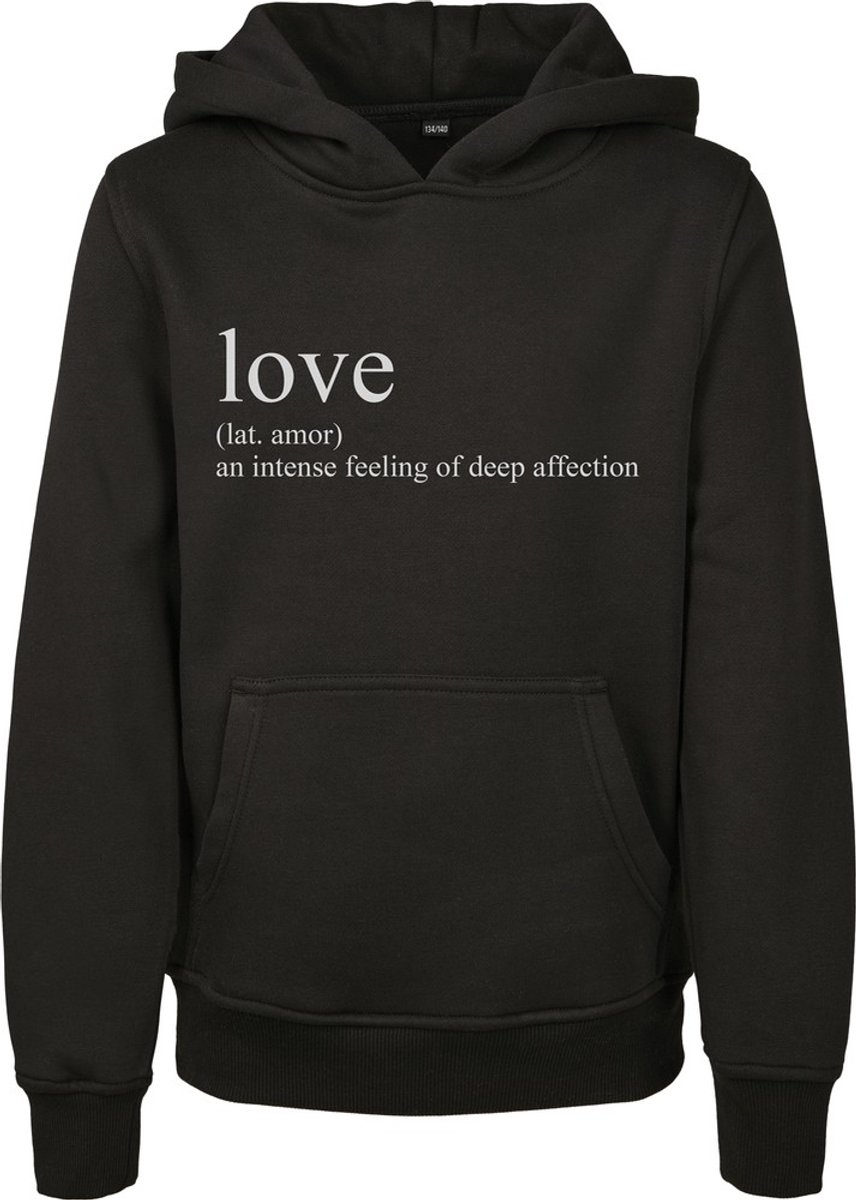 Mister Tee Love Definition Kinder hoodie/trui Kids 110/116 Zwart