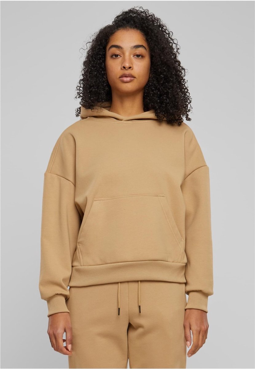 Urban Classics Ladies Cozy Oversized Hoody Trui met capuchon S Bruin
