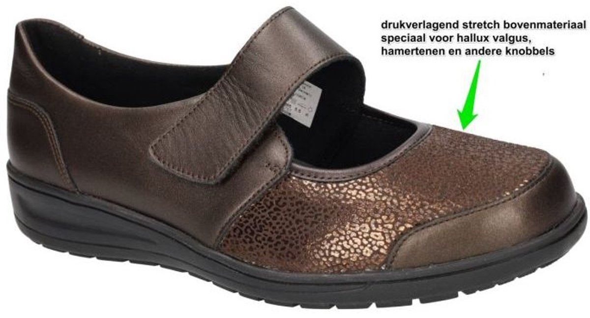 Solidus -Dames - brons - ballerina's & mocassins - maat 39.5