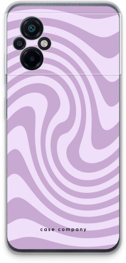 Case Company® - Coque Xiaomi Poco M5 - Swirl Violet - Coque de téléphone souple - Protection sur tous les côtés et bord de l'écran