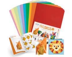 Gekleurd Karton 100pcs - 200 grams - Knutselpapier - A4 formaat - Inspiratieboek inbegrepen - 10 verschillende kleuren - Knutselen voor Kinderen en Volwassenen - Joya Creative