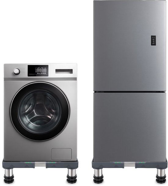 Support pour lave-linge LUFT - Meuble pour lave-linge en saillie - Socle pour lave-linge - Meuble - Convient pour sèche-linge, réfrigérateur, lave-vaisselle et congélateur - Pour Bosch, Samsung, Miele, AEG, LG, Haier - Réglable