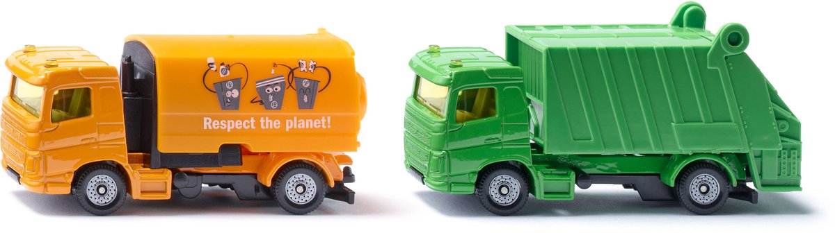 SIKU Veegmachine en vuilniswagen modelvoertuigset