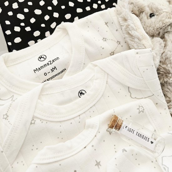 Hoera Zwanger XL geschenkset unisex - cadeau voor aankomende mamma - zwangerschap verwen pakket - baby moeder cadeau - baby geschenk set kleding unisex - 10 in 1 cadeau van Geminigifts. — afbeelding 5