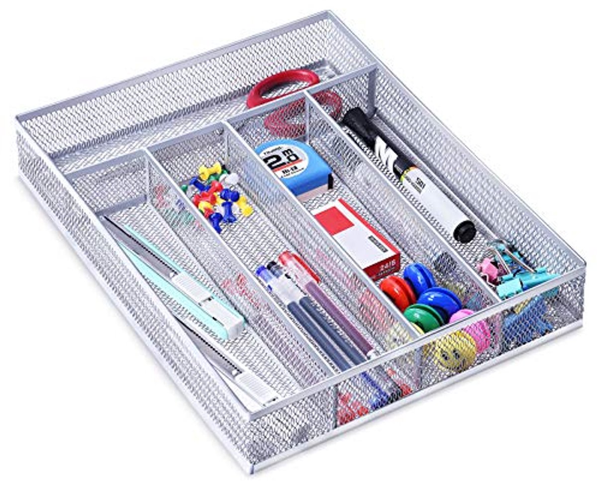 Multifunctionele lade organizer met 5 compartimenten voor bureau, badkamer en keuken