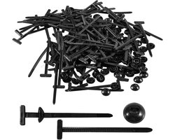 100 stuks sterke universele nylon kabelbinders - zelfborgende ritsbanden voor auto, reparatie, werkplaats - UV-bestendig zwart - handig voor huishouden.