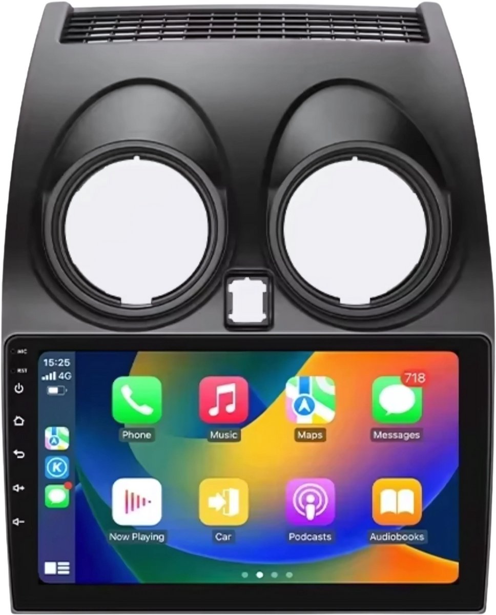 Autoradio met bluetooth - Carplay - Voor Nissan Qashqai J10 (2006-2013) - Geschikt voor Apple en Android - Stereo - Navigatie - Navigatiesysteem auto - 2GB 32GB