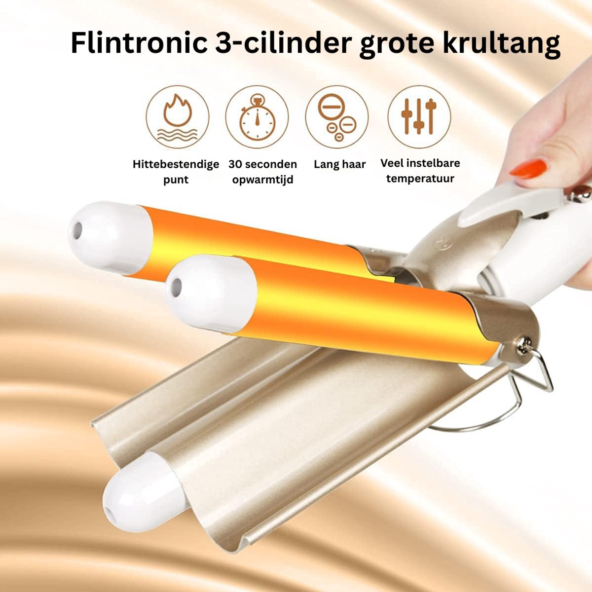 DailySupplies® Wafeltang voor Krullen met Handschoenen - afbeelding 3