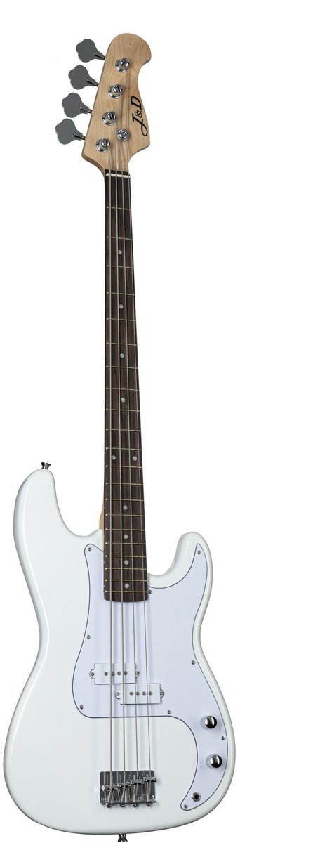 J & D PB II White - Elektrische basgitaar