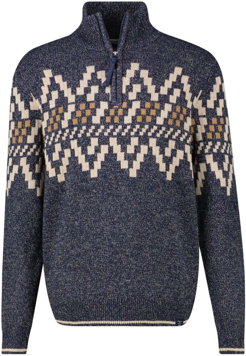 Lerros Trui Trui Met Noors Patroon 2595428 485 Classic Navy Mannen Maat - M