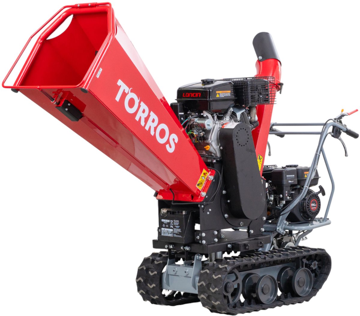 Hakselaar 15 pk op rupsen 420 cc benzine 120 mm elektrische start Torros RHK122