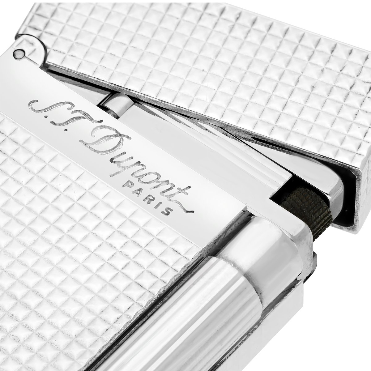 ACCENDINO S.T. DUPONT LINE 2 DIAMOND HEAD PL. ARGENTO ART 016184