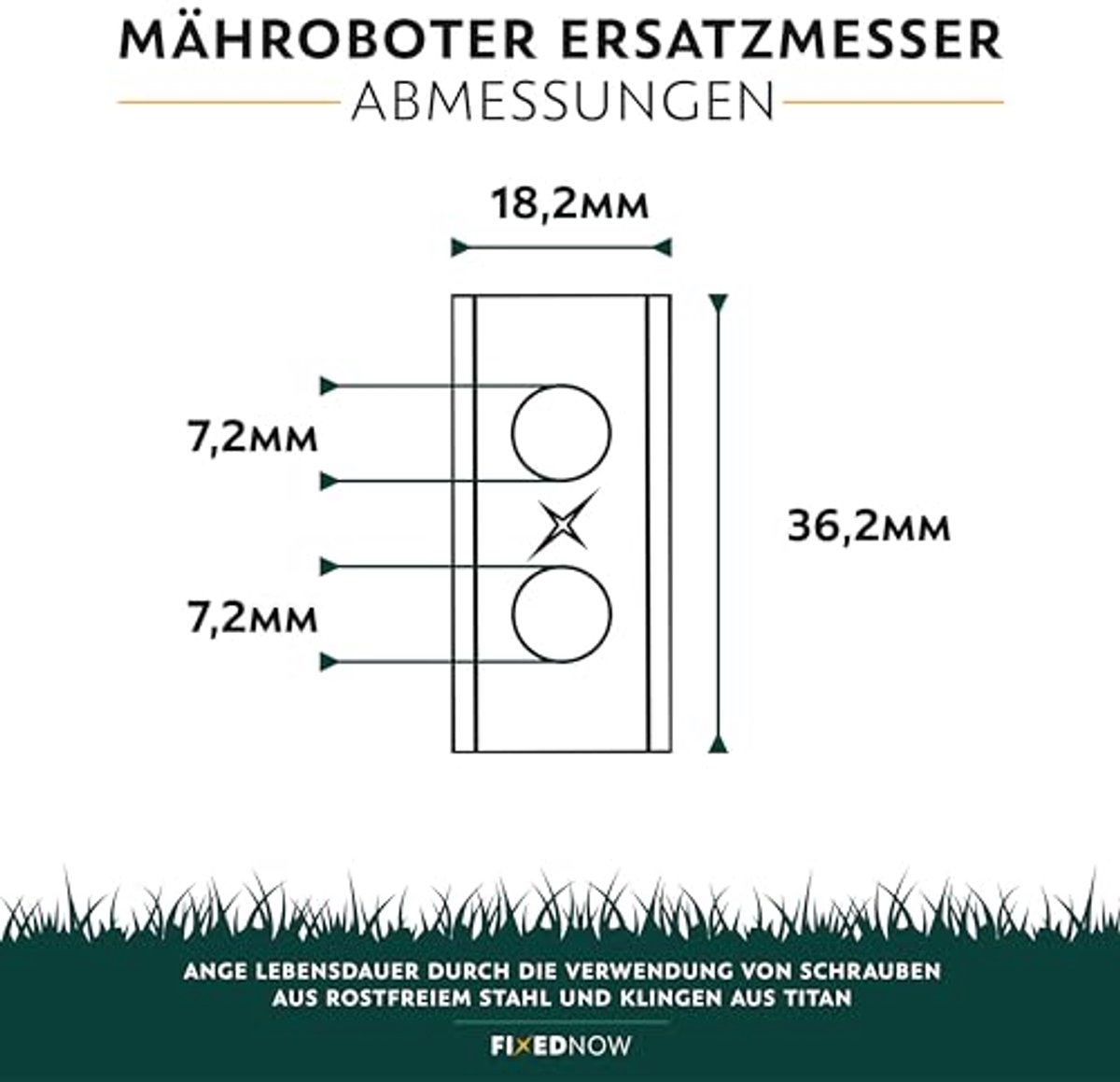 Afbeelding 3 van 9-delige titanium snijbladenset voor robotmaaiers – Ultra scherpe messen voor optimale prestaties