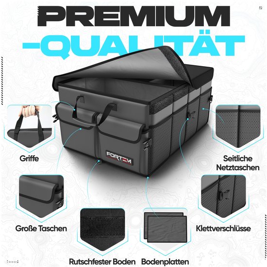 Deyooxi Car Boot Organiser, Waterproof, Foldable, with Foldable Lid, Car Storage, Trunk with Aluminum Alloy Handle Deyooxi Car Boot Organiser, Waterproof, Foldable, with Foldable Lid, Car Storage, Trunk with Aluminum Alloy Handle